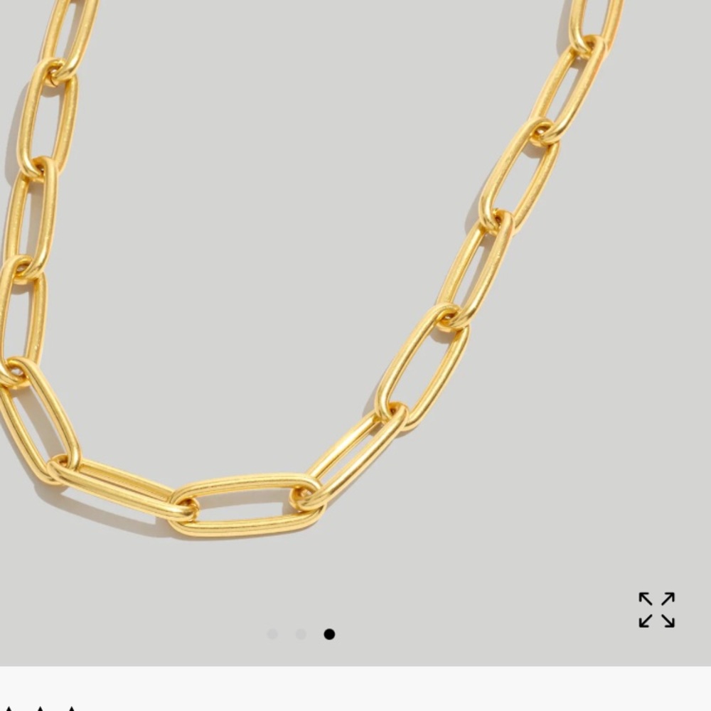 Madewell large paper clip chain necklace - Picture 2 of 3